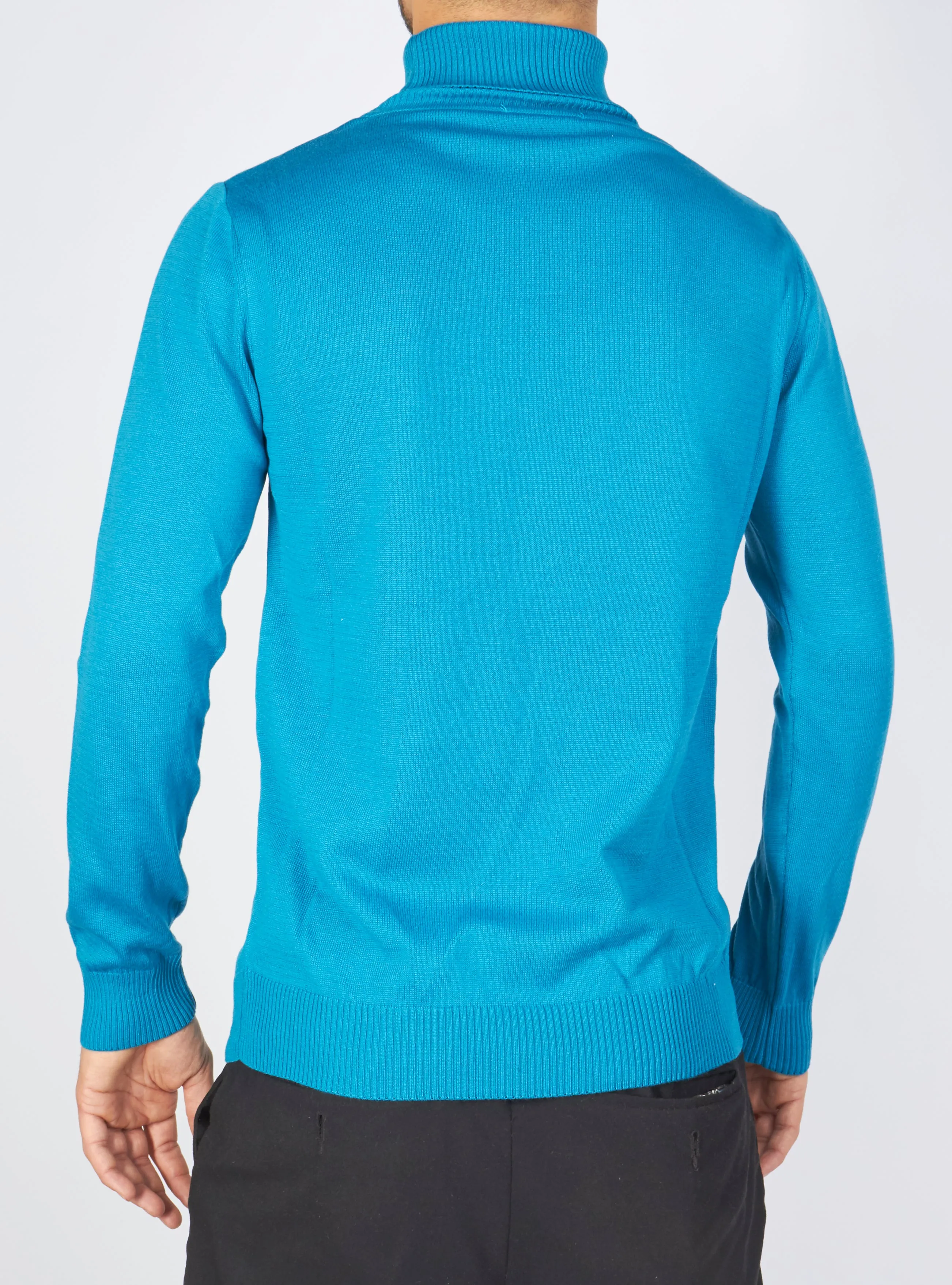 Premium Teal Turtleneck Knit Sweater - Buyers Choice T3409