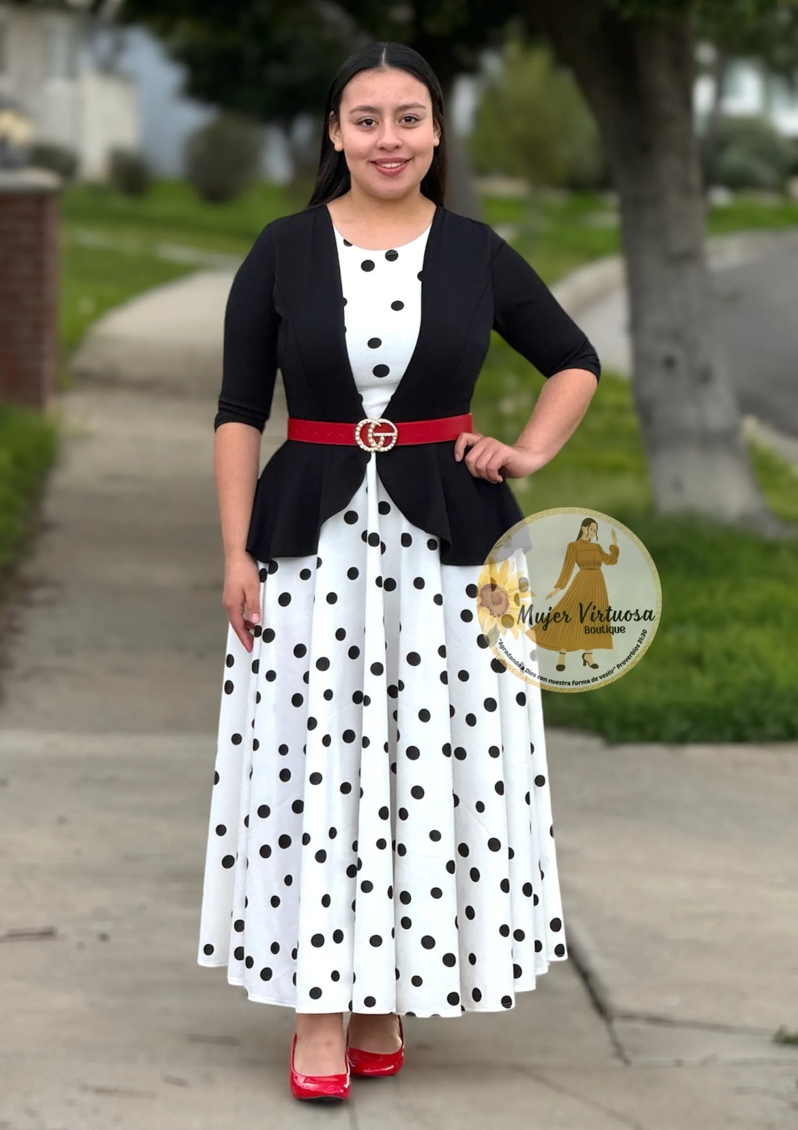 Helena Black & White Blazer Dress