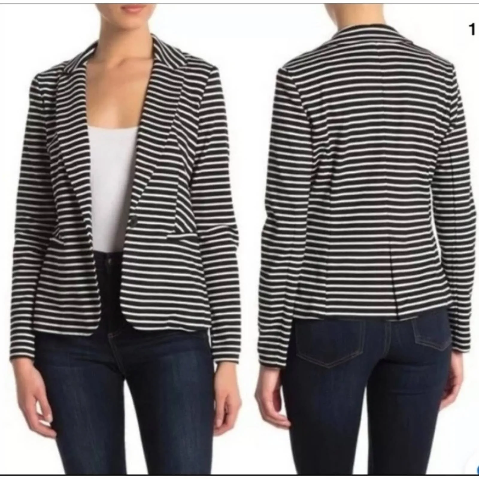 Philosophy Notch Collar Ponte Blazer Jacket XS
