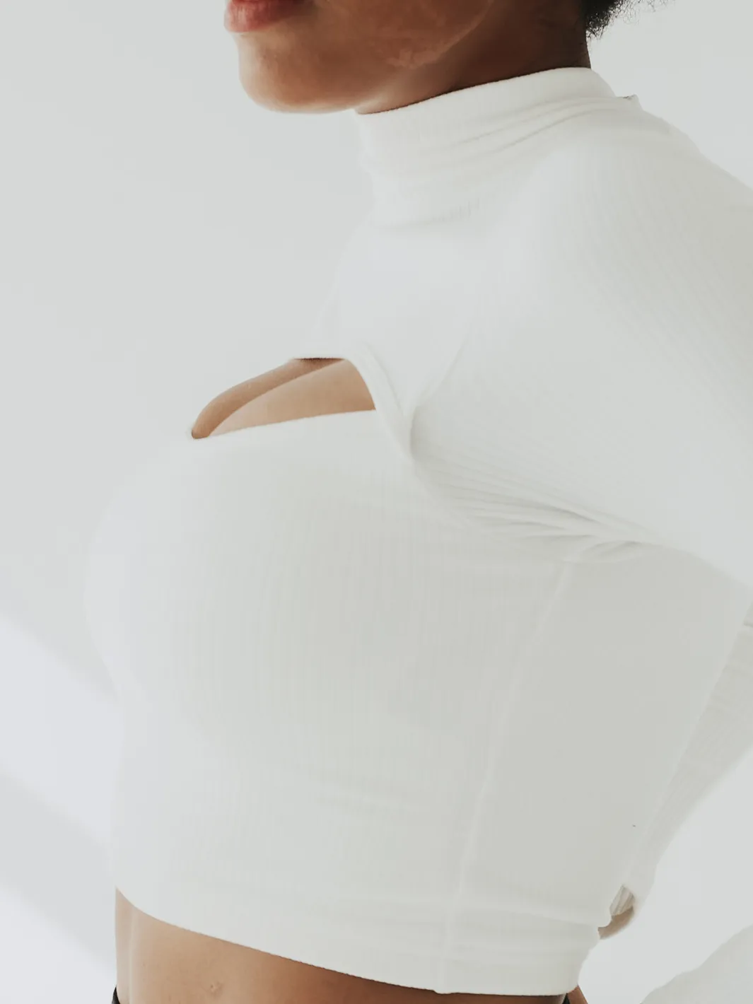 Turtleneck Peek-A-Boo Long Sleeve Brami
